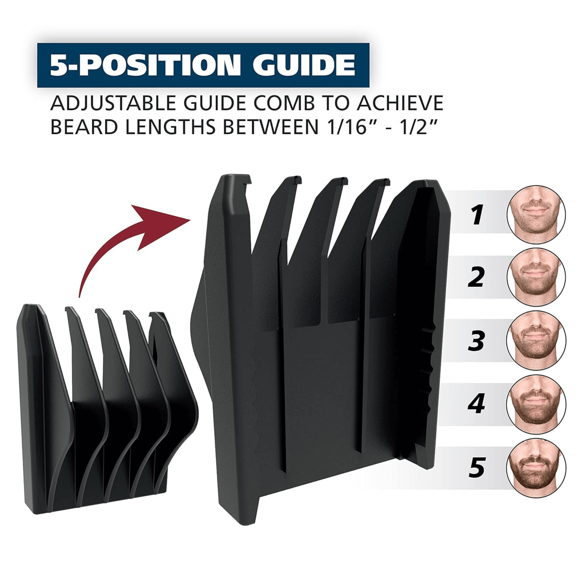 Battery Beard Nose Hair Trimmer 9 Piece Grooming Kit
