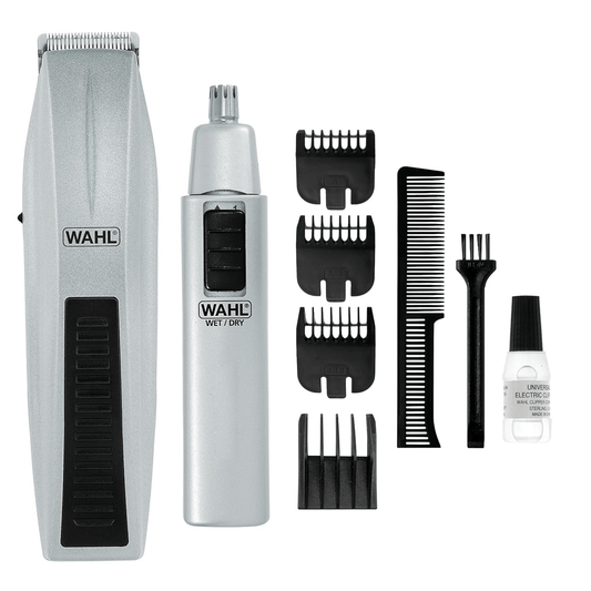 Battery Beard Nose Hair Trimmer 9 Piece Grooming Kit