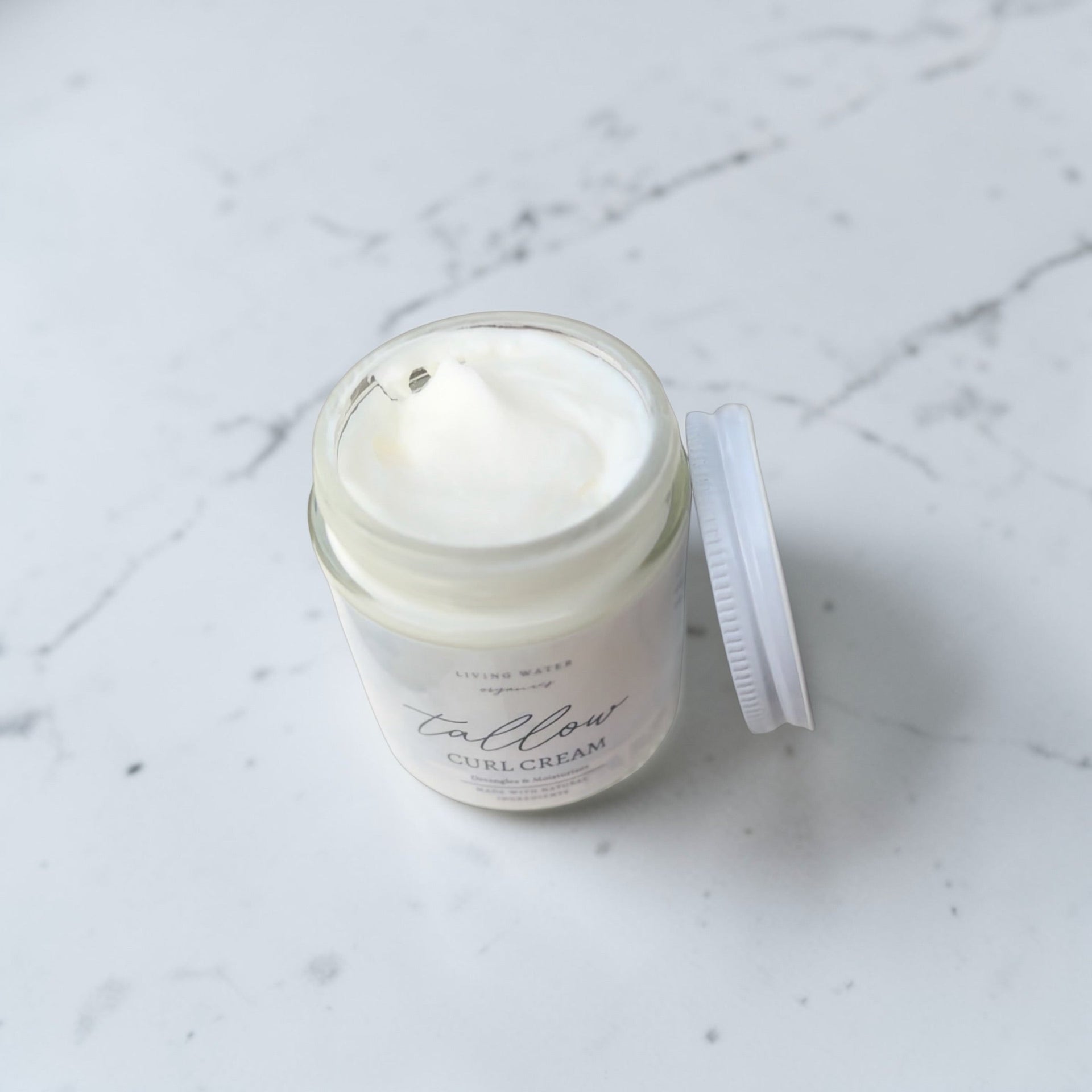 Grass Fed Tallow Curl Cream Repair Dry Damaged Curly Hair