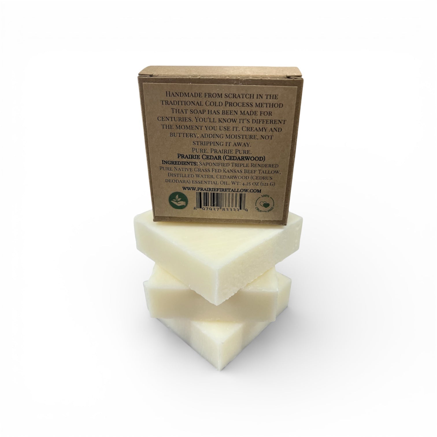 Grass Fed Tallow Soap Bar 3 Pack Fragrance Free Sensitive