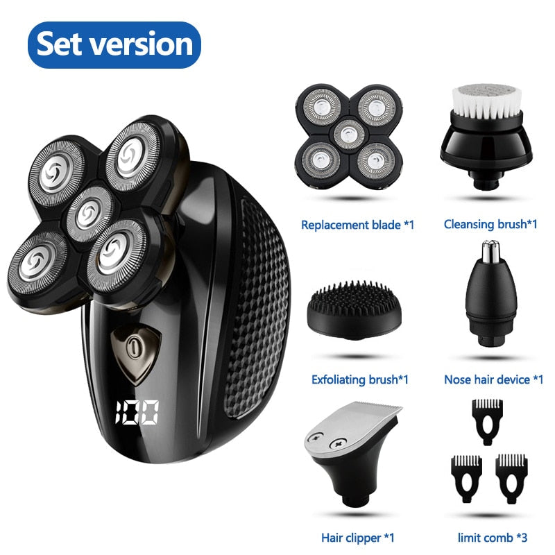 Multifunctional Electric Grooming Kit Wet Dry Rechargeable Beard Trimmer