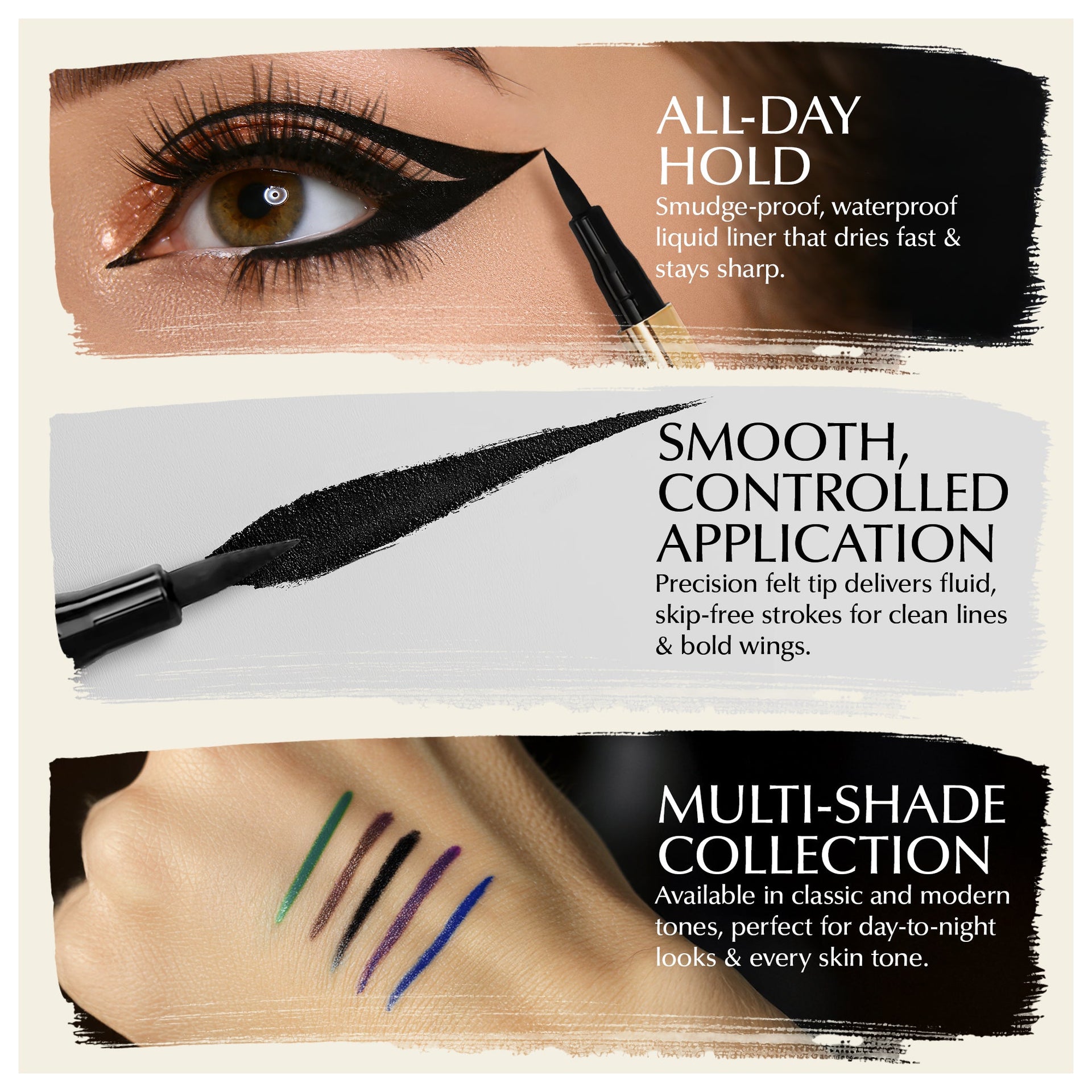 Waterproof Liquid Eyeliner Pen Vegan Smudge Proof Precision Matte