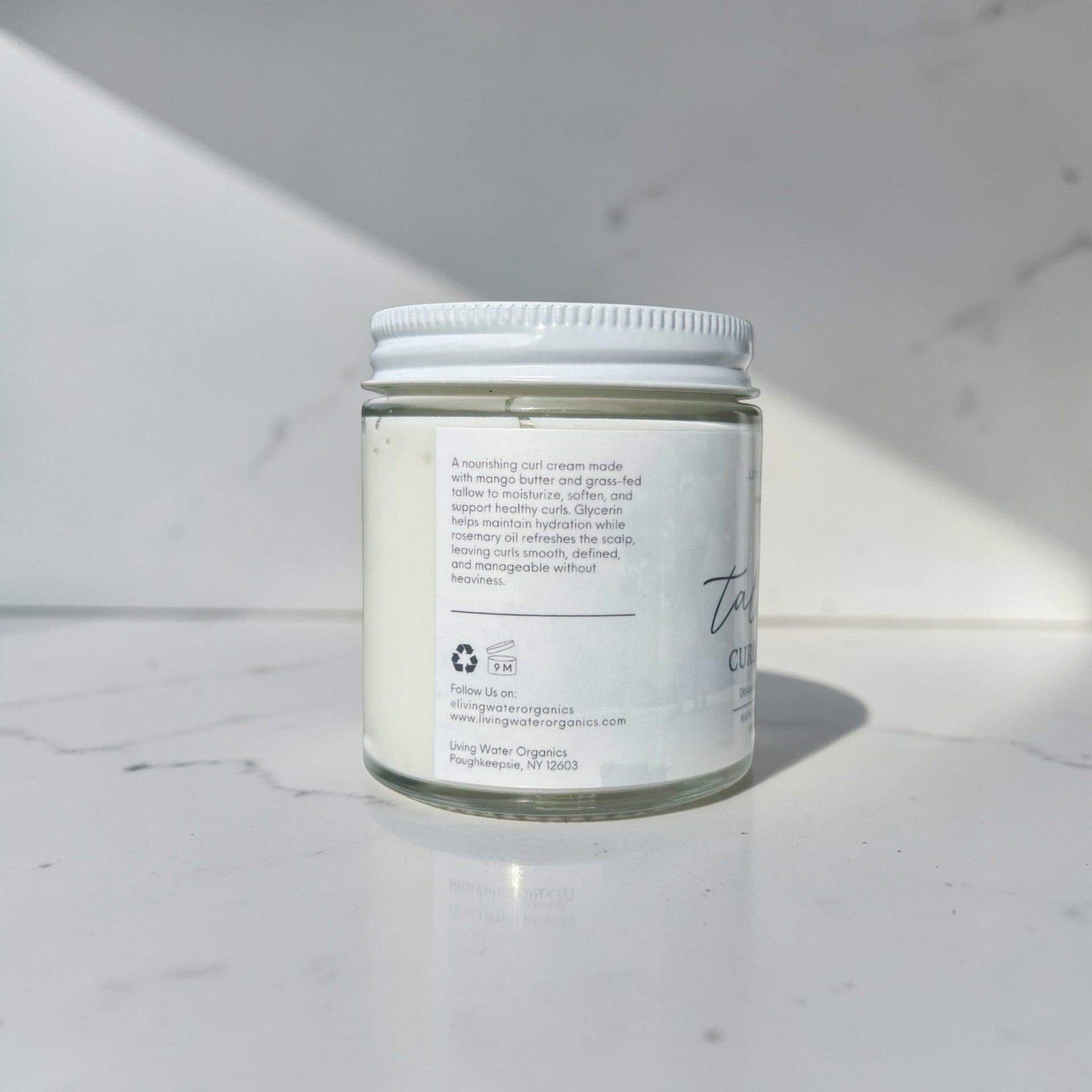 Grass Fed Tallow Curl Cream Repair Dry Damaged Curly Hair