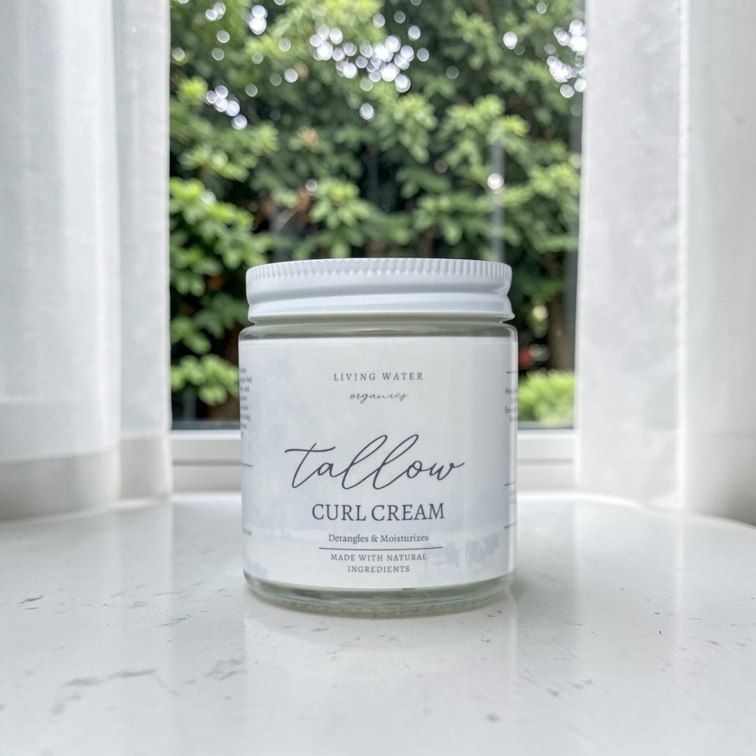 Grass Fed Tallow Curl Cream Repair Dry Damaged Curly Hair
