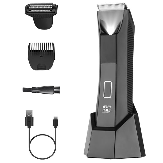 2 in 1 Electric Body Trimmer Cordless Waterproof LED Display