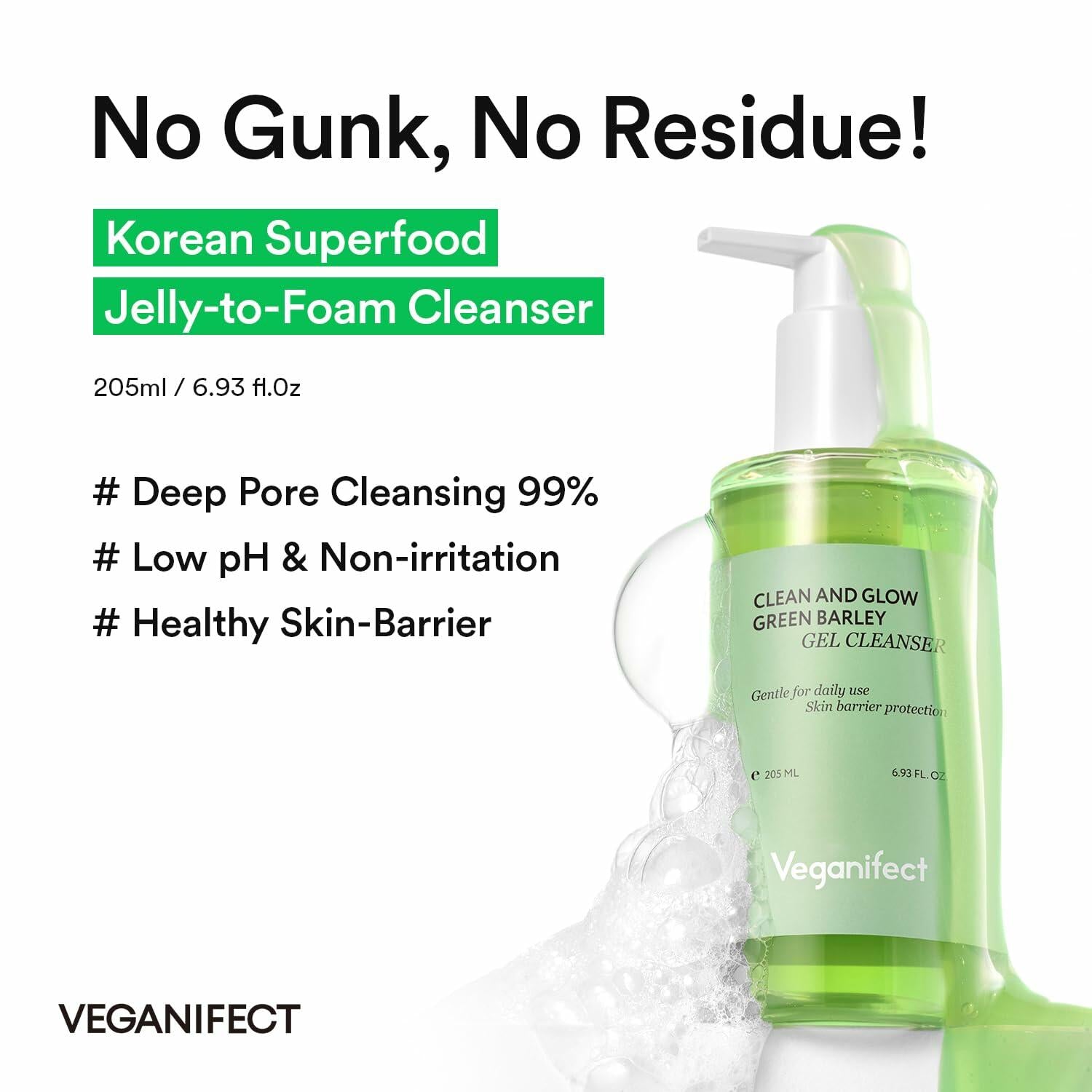 Gel-to-Foam Cleanser Hydrating Face Wash 205ml 6.93fl oz