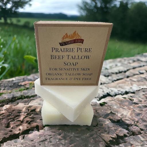 Grass Fed Tallow Soap Bar 3 Pack Fragrance Free Sensitive