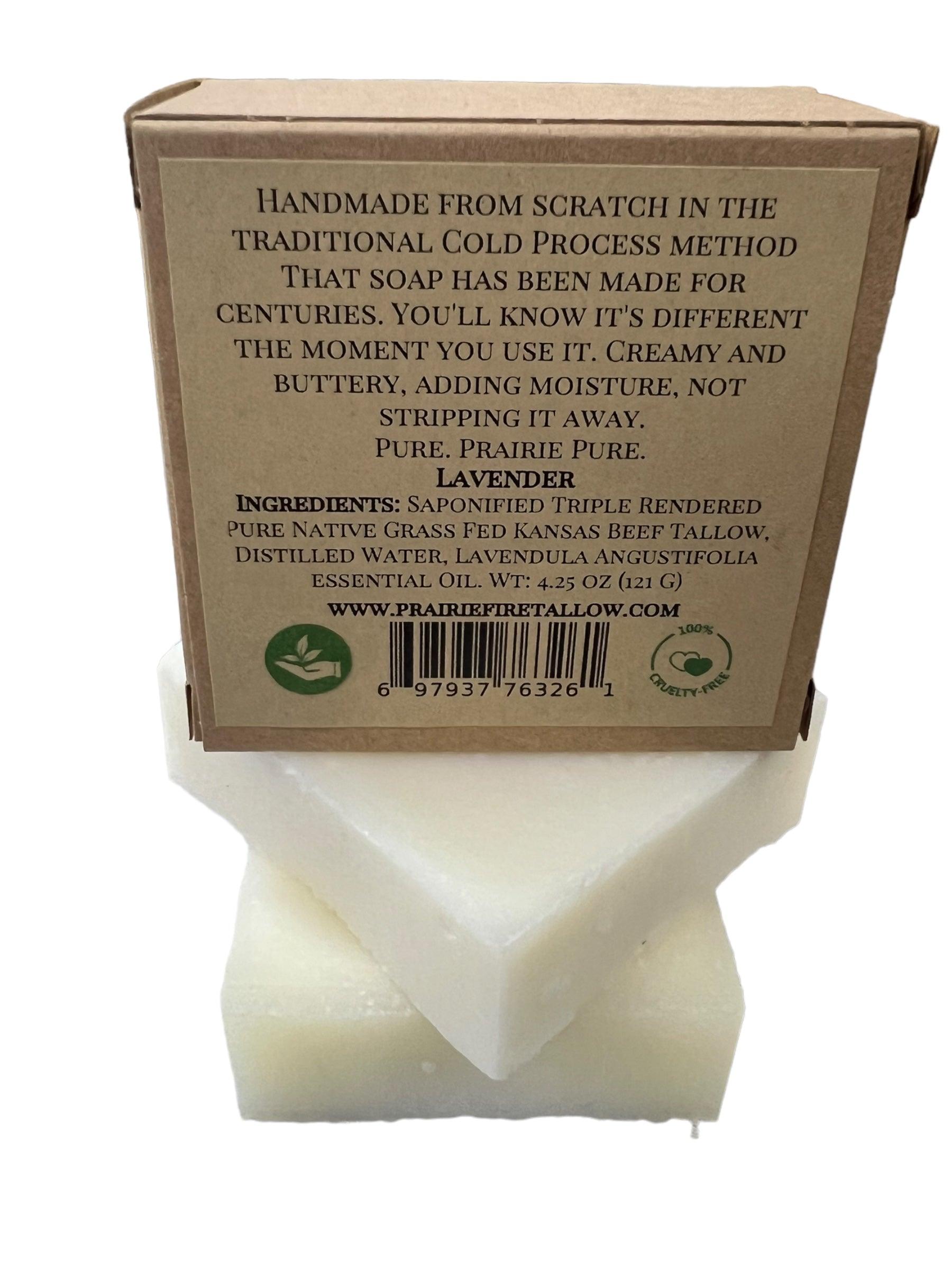 Grass Fed Tallow Soap Bar 3 Pack Fragrance Free Sensitive