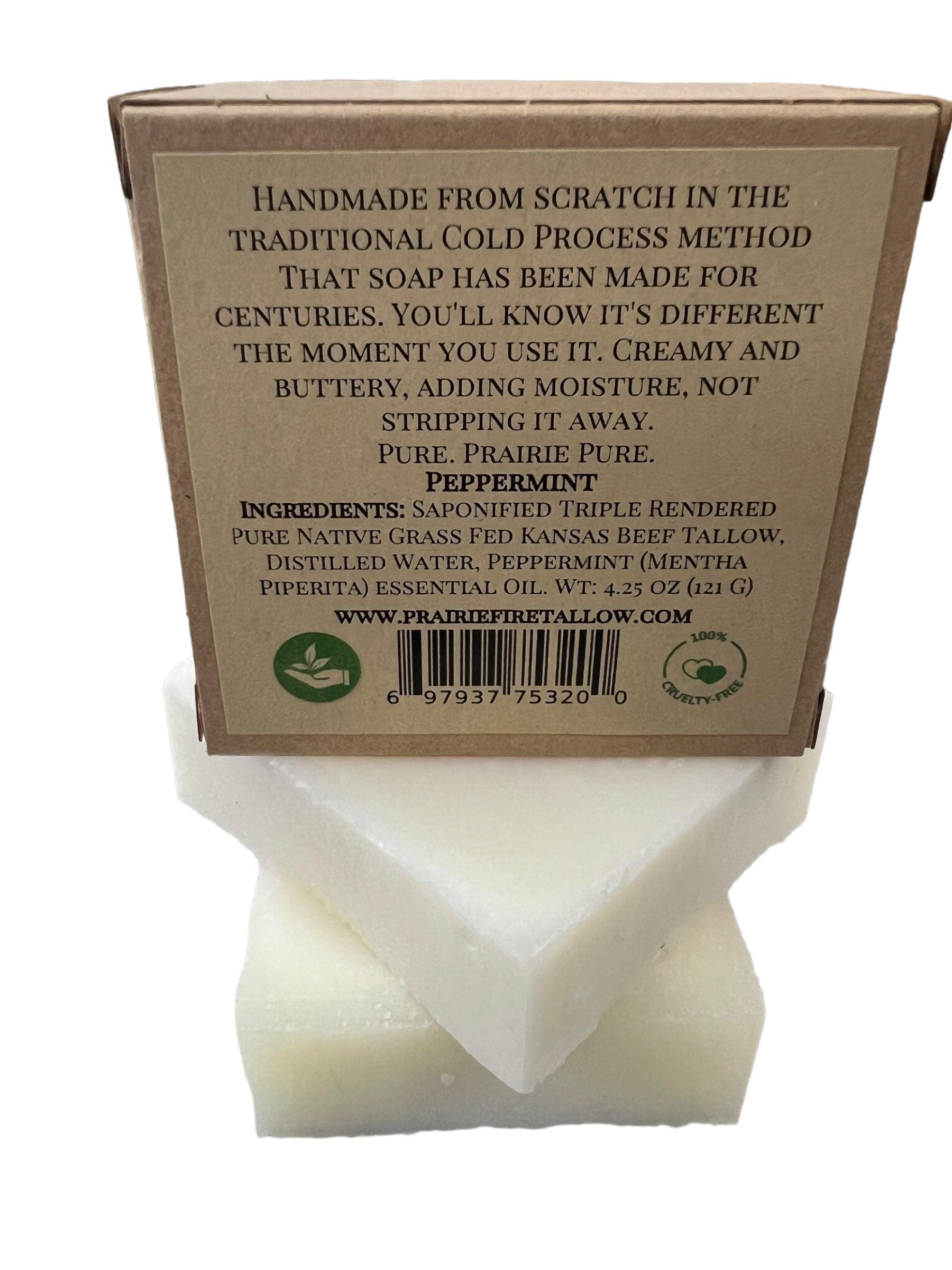 Grass Fed Tallow Soap Bar 3 Pack Fragrance Free Sensitive