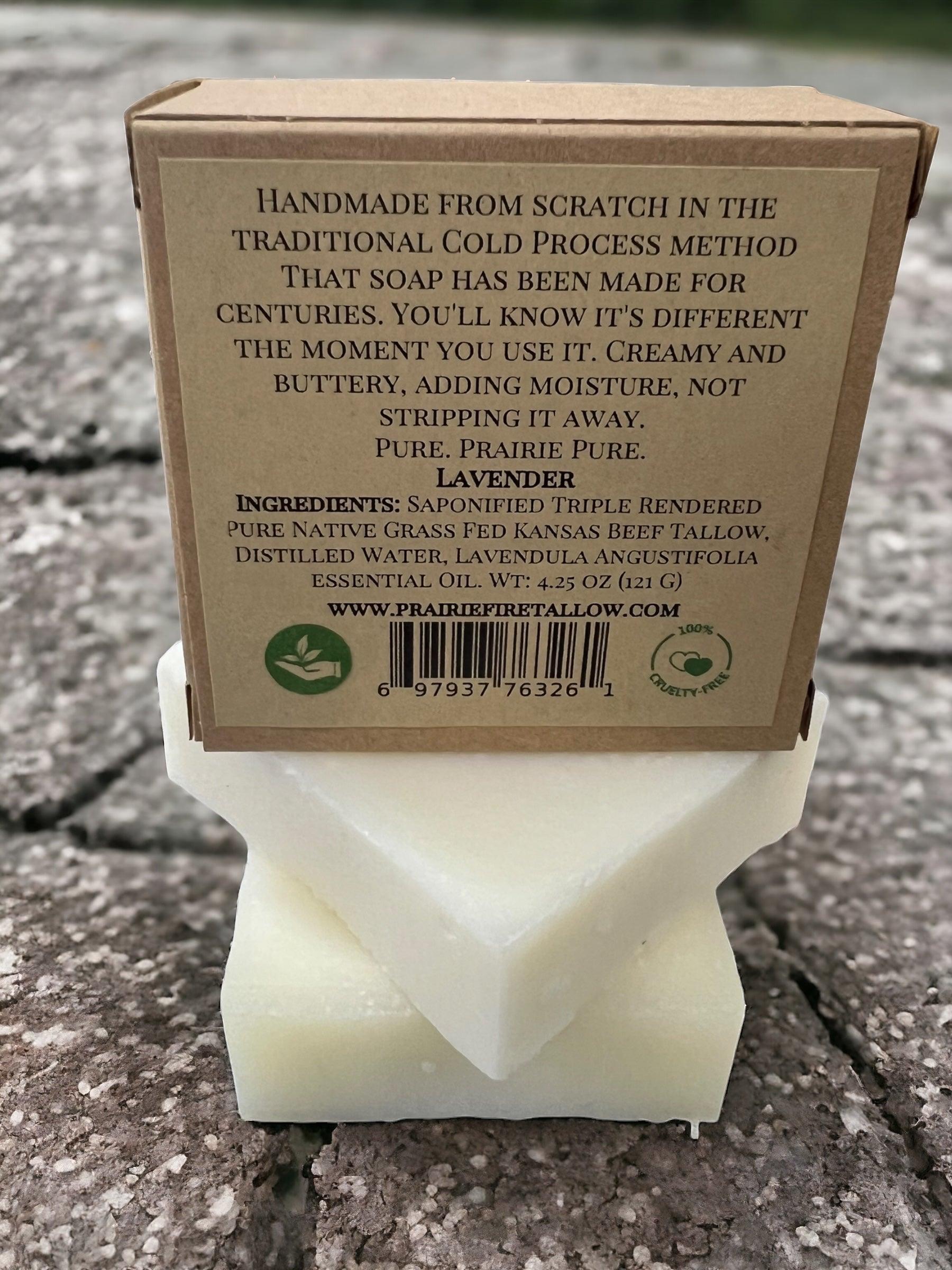 Grass Fed Tallow Soap Bar 3 Pack Fragrance Free Sensitive